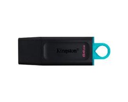 MEMORIA KINGSTON 64GB USB 3.2 ALTA VELOCIDAD / DATATRAVELER EXODIA NEGRO