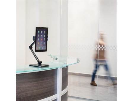 SOPORTE AJUSTABLE PARA TABLET - CON BRAZO - BASE UNIVERSAL PARA IPAD Y TABLETS DE 4.7