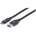 CABLE USB 3.1, GEN 1, A MACHO/ C MACHO, 5 GBPS, 3 M, NEGRO MANHATTAN