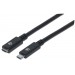 CABLE MANHATTAN USB-C V3.1, EXTENSION CM-CH 1.0M NEGRO 10GBPS 5A