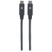 CABLE USB,MANHATTAN,355223,-C V3.1, C-C 1.0M NEGRO 10GBPS 5A