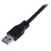 CABLE CERTIFICADO 1M USB 3.0 SUPER SPEED SS MICRO USB B MACHO A USB A MACHO ADAPTADOR - NEGRO - STARTECH.COM MOD. USB3CAUB1M