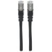 CABLE DE RED PATCH CAT 6A,  0.3M( 1.0F) S/FTP NEGRO