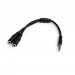 ADAPTADOR DIVISOR DE AUDIO MINI-JACK 3.5MM 4 PINES A CONECTORES SEPARADOS DE AUDIFONOS Y DE MICROFONO - M A 2XH - STARTECH.COM MOD. MUYHSMFF