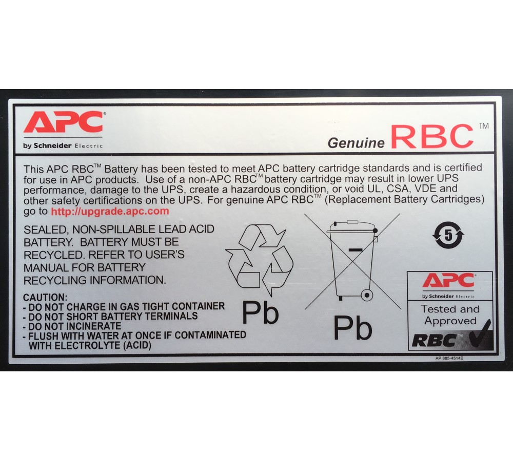 BATERIA INTERNA DE REEMPLAZO PARA MODELOS APC BE550G-LM, BX575U-LM Y  BX650U-LM