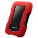 DISCO DURO EXTERNO ADATA HD330 1TB PORTATIL 2.5 USB 3.2 WINDOWS MAC LINUX CONTRAGOLPES SLIM COLOR ROJO (AHD330-1TU31-CRD)