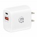 CARGADOR PARED,MANHATTAN,406291,  20W, USB-C PD (20W) Y USB-A QC (18W)