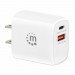 CARGADOR PARED,MANHATTAN,406291,  20W, USB-C PD (20W) Y USB-A QC (18W)