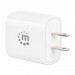CARGADOR PARED,MANHATTAN,406291,  20W, USB-C PD (20W) Y USB-A QC (18W)