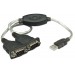 CABLE CONVERTIDOR MANHATTAN USB A 2 PUERTOS SERIAL DB9 RS232