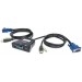SWITCH KVM MANHATTAN 2 PTOS USB Y 2 PTOSVGA 3.5MM 1600X900 CON JUEGO CABLES